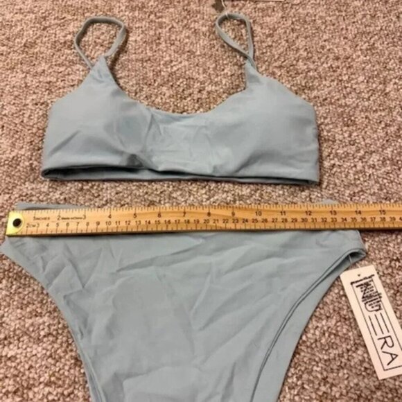 Super Cute Blue Bikini padded top Bottoms XL, Top M (B Cup) - Picture 4 of 6